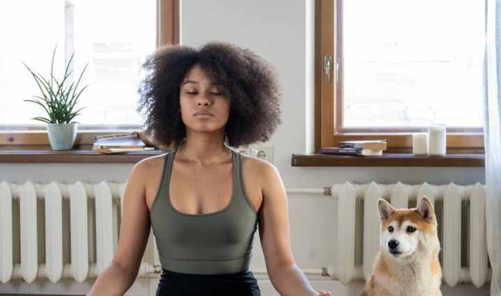 woman girl animal dog